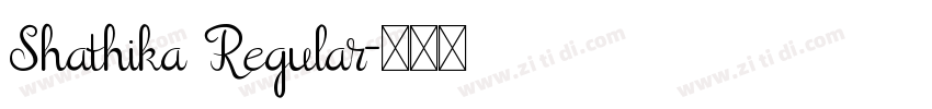 Shathika Regular字体转换